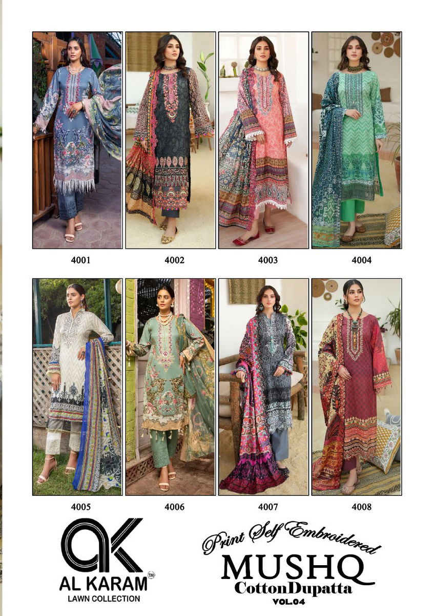 Mushq 4 By Al Karam Karachi Dress Material Catalog